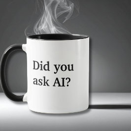 AIに聞いた? タイプグラフィックのコワーカーパロディ マグカップ