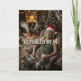 AIに職を奪われたサンタのクリスマス・ジョーク カード