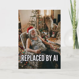 AIに職を奪われたサンタのクリスマス・ジョーク カード