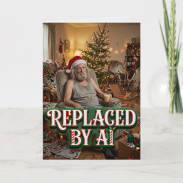 AIに職を奪われたサンタ クリスマスのユーモア カード
