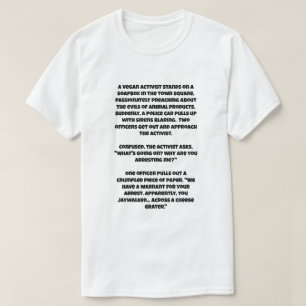 AIのジョークはビーガンが刑務所に入れた Tシャツ