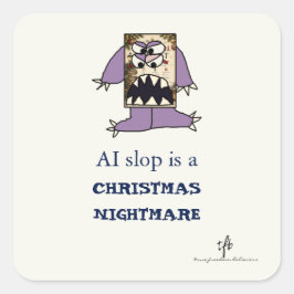 AIのダサい画像なんてクリスマスの悪夢 スクエアシール
