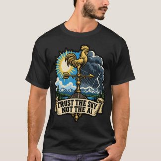 AIの天気予報より空を見て Tシャツ