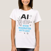 AIの想像力が論理T型に適合 | クリエイティブ技術 Tシャツ (正面)