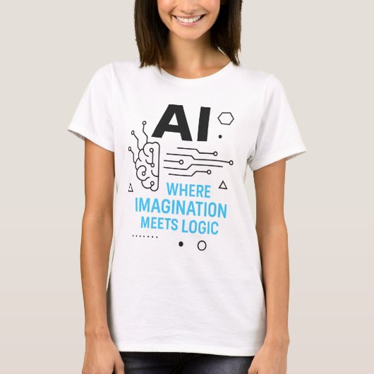 AIの想像力が論理T型に適合 | クリエイティブ技術 Tシャツ (正面)
