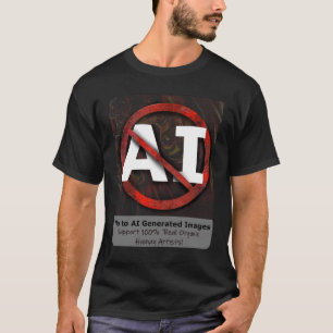 AIの「アート」生成イメージにノーと答える Tシャツ