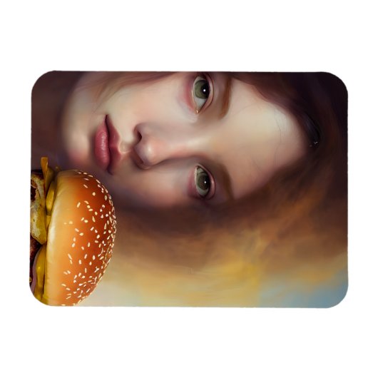 AIはチーズバーガーで女神の芸術を生み出した マグネット (横)
