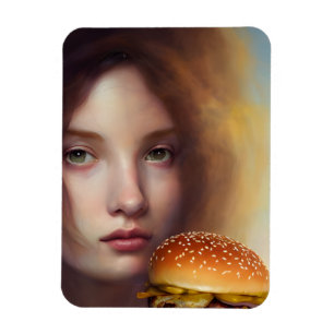 AIはチーズバーガーで女神の芸術を生み出した マグネット