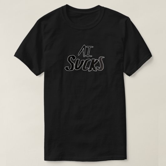 AIは最低!反AI抗議デザイン Tシャツ (デザイン正面)