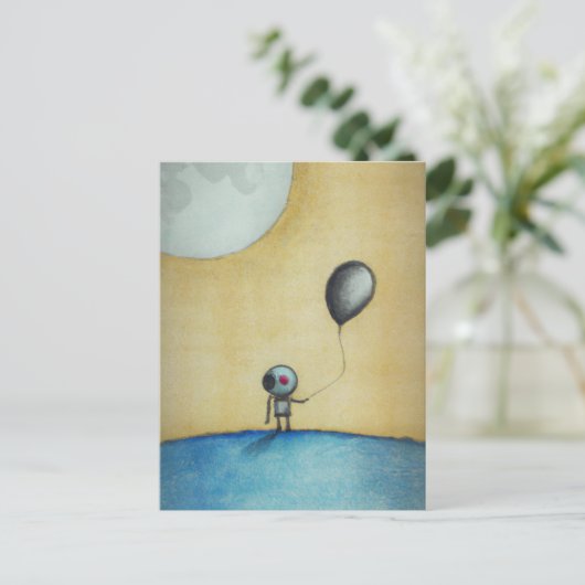 AIは気球を持つ宇宙飛行士の芸術を生み出した ポストカード (スタンド正面)