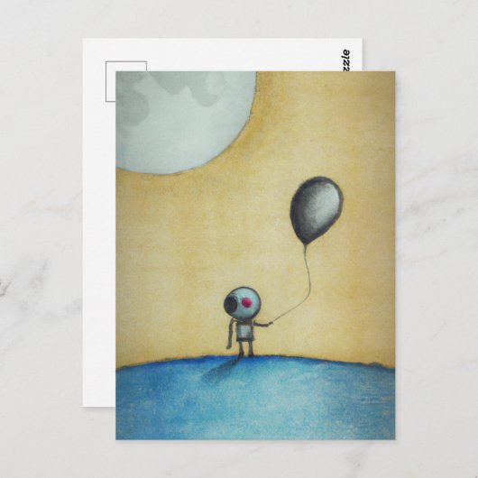 AIは気球を持つ宇宙飛行士の芸術を生み出した ポストカード (正面/裏面)