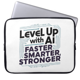 AIを使用したレベルアップ – 速頭が切れる度、強さ ラップトップスリーブ