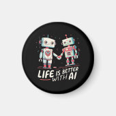 AIを使用した方が生活が良い マグネット (正面)