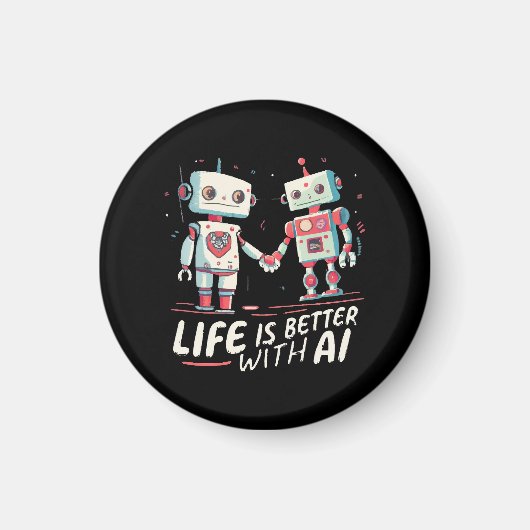 AIを使用した方が生活が良い マグネット (正面)