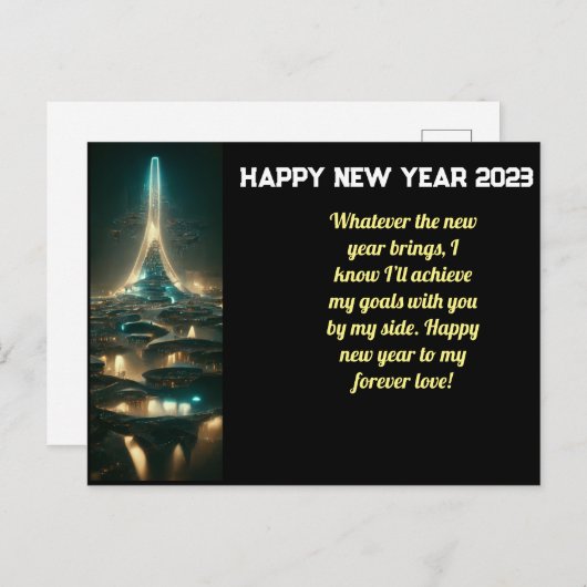 AIを使用した2023年の年賀状 ポストカード (正面/裏面)