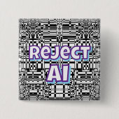 AIを拒絶する 缶バッジ (正面)