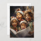 AIを歌う4人の子どもたちがアートクリスマスを支援 シーズンポストカード (正面/裏面)