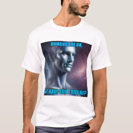 AIを試してみた? メンズ ホワイトTシャツ Tシャツ