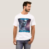 AIを試してみた? メンズ ホワイトTシャツ Tシャツ (正面フル)