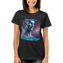AIを試してみた? 女性用ブラックTシャツ