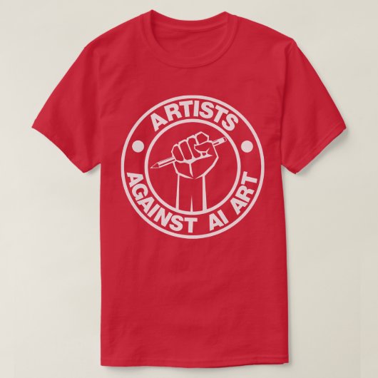 AIアートに反対するアーティスト1 Tシャツ (デザイン正面)