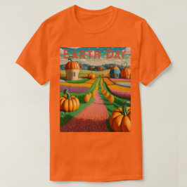 AIアートアースデイカボチャパッチTシャツ Tシャツ