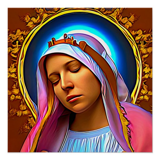 AIアートオブザ賛美ヴァージンマリー ポスター (正面)