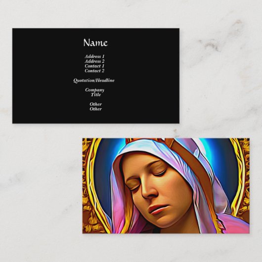 AIアートオブザ賛美ヴァージンマリー 名刺 (正面/裏面)