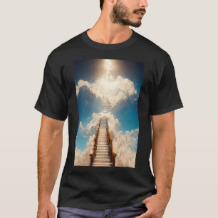 AIアートギャラリー階段から天国を見下ろす表示しない Tシャツ