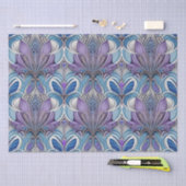 AIアートシルバーブルーラベンダーターコイズ 薄葉紙 (クラフト)