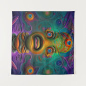 AIアートビットコイン暗号NFTアート タペストリー (正面(横))