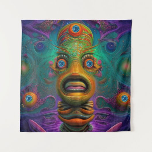 AIアートビットコイン暗号NFTアート タペストリー (正面)