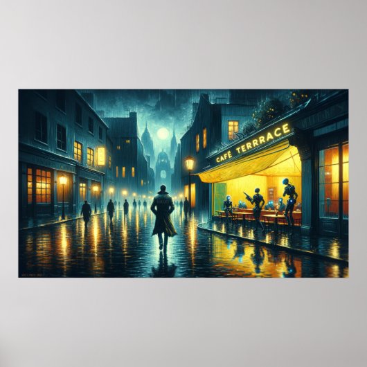 『AIアートランナー』サイバーパンク ポスター (正面)