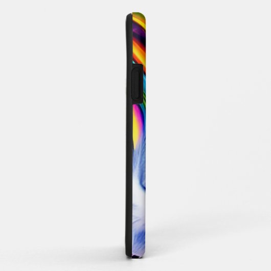 AIアート発クール生青抽象芸術猫 Case-Mate iPhoneケース (裏面/右)