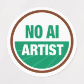 AIアート認定ラベルなし ラベル (デザイン1)