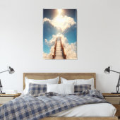 AIアート – 天国への階段：カンヴァを見下ろしてはいけない キャンバスプリント (インサイチュ (寝室))