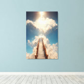 AIアート – 天国への階段：カンヴァを見下ろしてはいけない キャンバスプリント (インサイチュ (ウッドフロア))