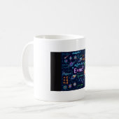 AIアート 物理学 E=mc² サイエンス 数学 マグカップ - スペースガラ (正面左)
