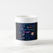 AIアート 物理学 E=mc² サイエンス 数学 マグカップ - スペースガラ (中央)