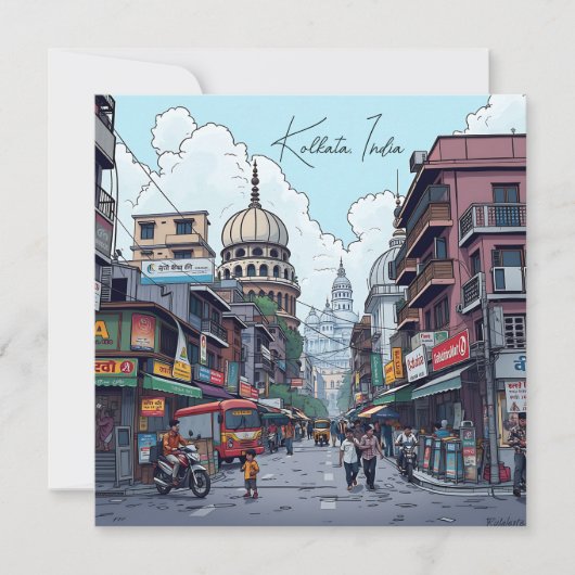 Aiイラストレーション・オブ・コルカタ（インド） (正面)