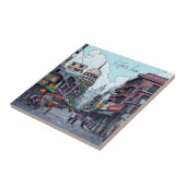 Aiイラストレーション・オブ・コルカタ（インド） タイル (側面)