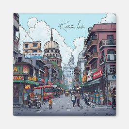 Aiイラストレーション・オブ・コルカタ（インド） マグネット