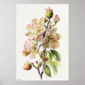AIウォールアートアップルがヴィンテージスタイルで咲く ポスター (正面)