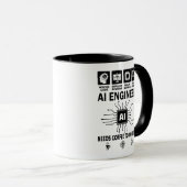 AIエンジニアがコンパイルするにはコーヒーが必要な面白いデザイン マグカップ (正面右)