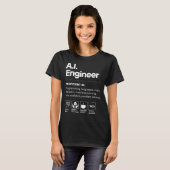 AIエンジニア ジョークTシャツ Tシャツ (正面フル)