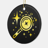 AIエンブレムスパークルスター、デジタル時代のビーコン セラミックオーナメント (左)