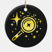 AIエンブレムスパークルスター、デジタル時代のビーコン セラミックオーナメント (裏面)