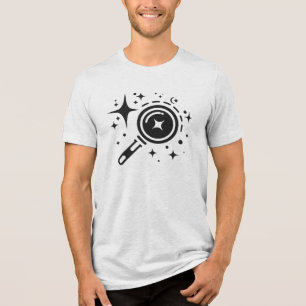 AIエンブレムスパークル星、デジタル時代のビーコン トライブレンドTシャツ