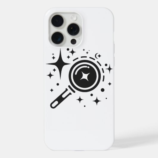 AIエンブレムスパークル星、デジタル時代のビーコン iPhoneケース (裏面)