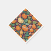 AIカボチャと紅葉紙ナプキン スタンダードカクテルナプキン (角)